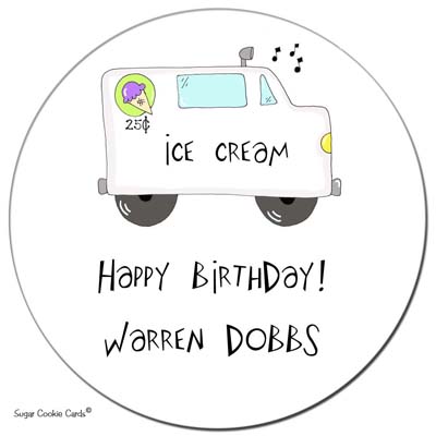 Sugar Cookie Gift Stickers - Ice Cream Truck